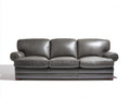 3 Sitzer Sofas Lederoptik 225x92x82 cm - Dunkelgrau - Klassisches Wohnzimmerdesign