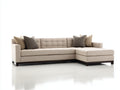 Ecksofa Stoff 285x180x78 cm - Beige - Modernes Wohnzimmerdesign
