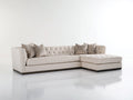 Ecksofa Stoff 300x185x78 cm - Beige - Modernes Wohnzimmerdesign
