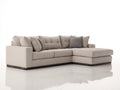 Ecksofa Webstoff 285x165x80 cm beige für Wohnzimmer - modern mit breiter Liegefläche