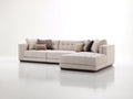 Ecksofa Stoff 280x190x82 cm - Beige - moderner Lounge-Stil für Wohnzimmer
