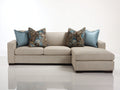 Ecksofa Webstoff 250x160x78 cm beige für Wohnzimmer - modern mit Recamiere